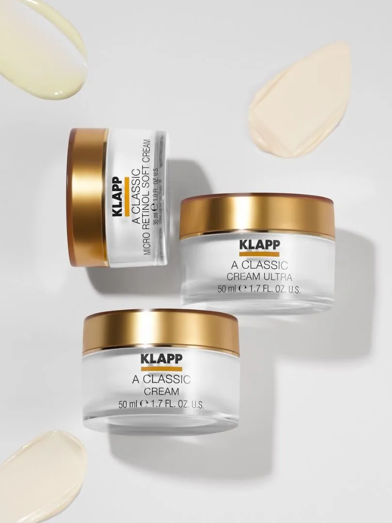 Imagen de productos de la marca Klapp Cosmetics, distribuida por Flé Cosmetics