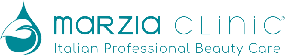 Logo de la marca Marzia Clinic, distribuida por Flé Cosmetics